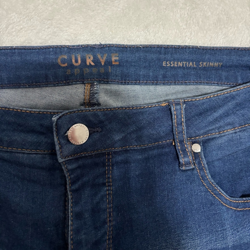 Curve Appeal Essential Skinny Jeans - Dark Blue